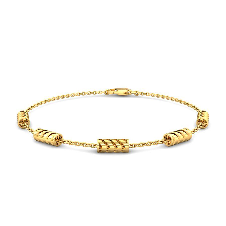 Buy Trendy Gold Plated Black and White Beads Bracelet Design for Women