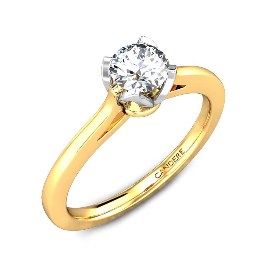 14K Solid Yellow Gold Three-Stone Oval Diamond Ring – Sterling Forever