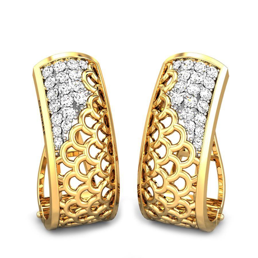 Platinum And Platinum Two-tone Diamond Earrings #981 - Seattle Bellevue |  Joseph Jewelry