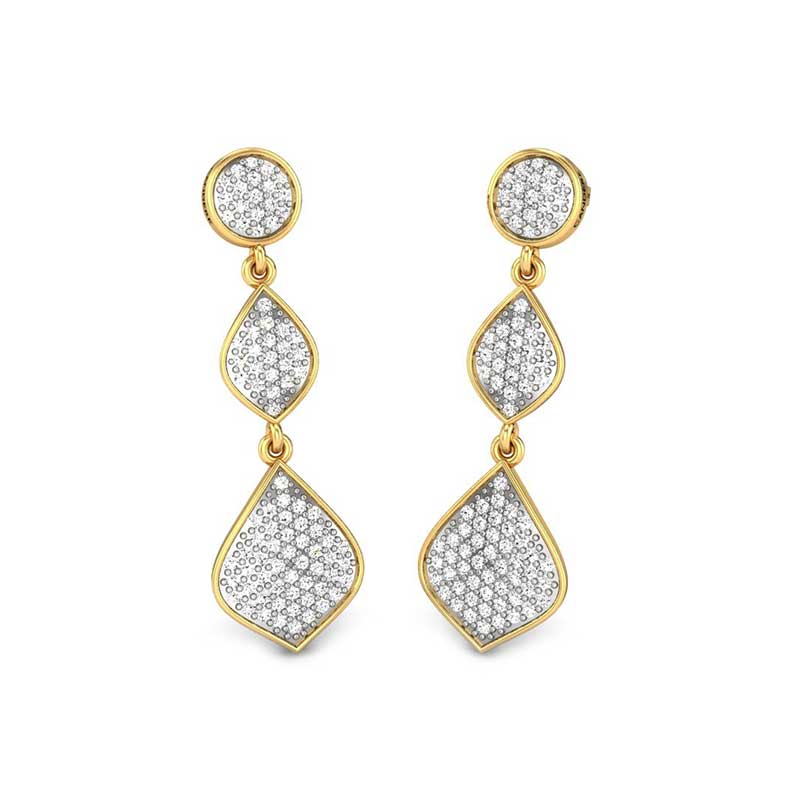 100 + Gold & Diamond Dangle Earrings Collections | Kalyan Jewellers
