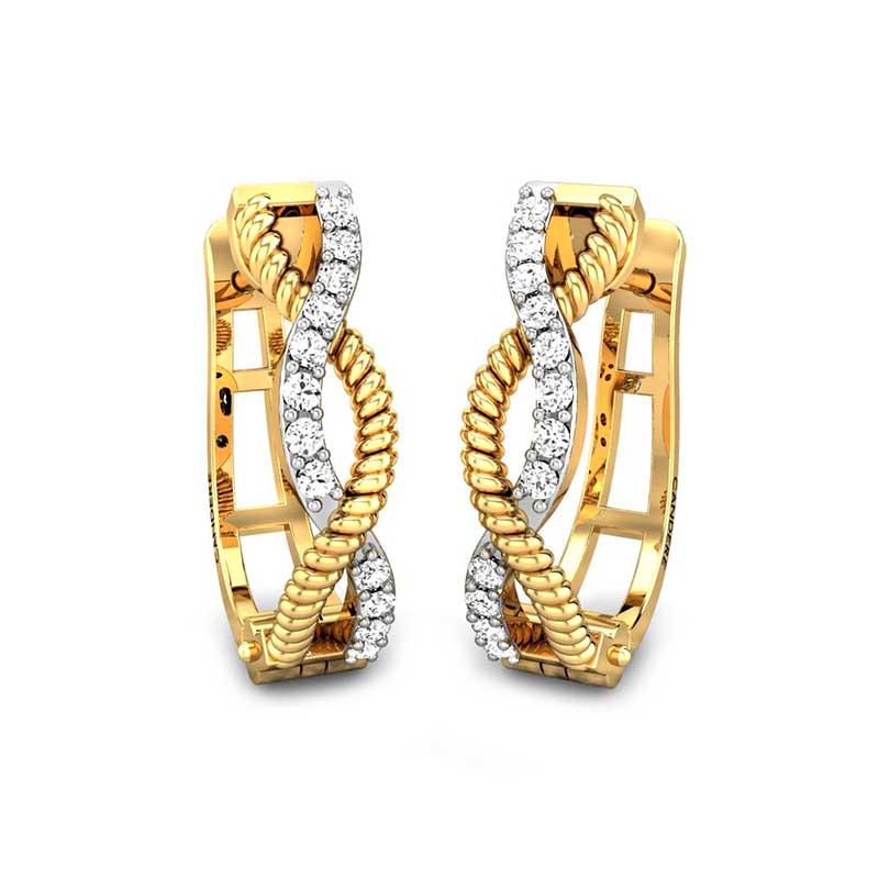 Buy Essential Gold Hoop Earrings Online | CaratLane