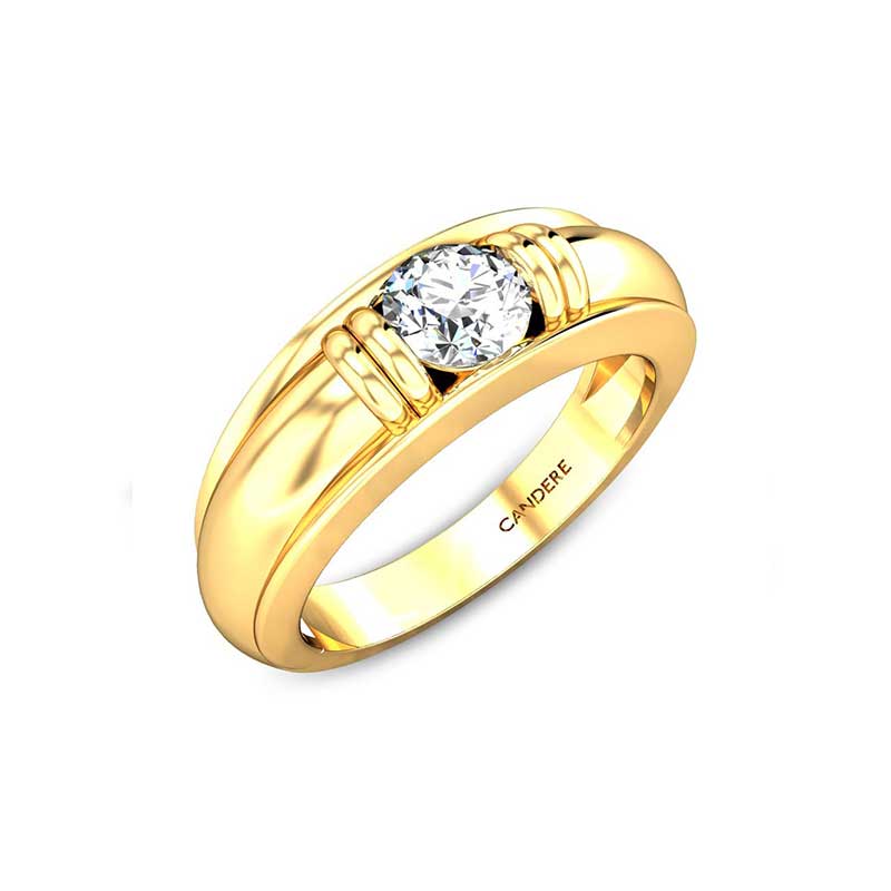 Yellow Sapphire Diamond Dainty Rings in 14k Solid Gold | Chordia Jewels