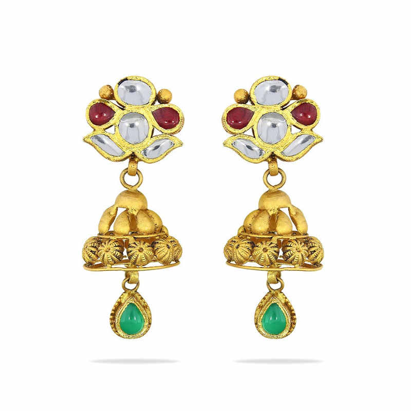 Latest 2 Gram Gold Earrings Collection Kalyan Jewellers