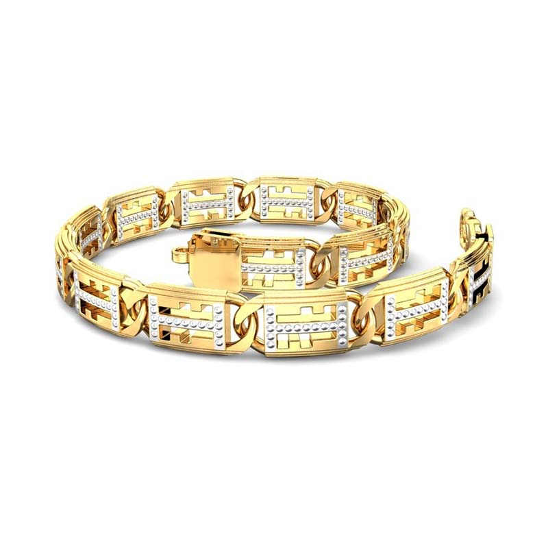 Buy 3.20 Ct Men's Diamond Bracelet, Men's Bracelet, ID Bracelet With  Screws, Diamond Bracelet for Men, 14k Solid Yellow Gold, Handmade 46 G 8''  Online in India - Etsy