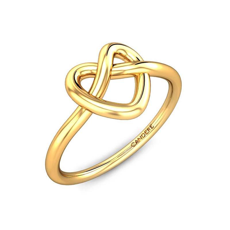 Buy Micro Gold plated Designer Plain Finger Ring Online|Kollam Supreme