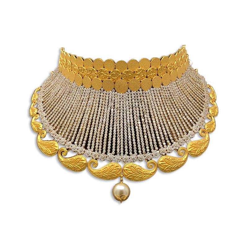 Gold Bridal Choker | Art of Gold Jewellery, Coimbatore