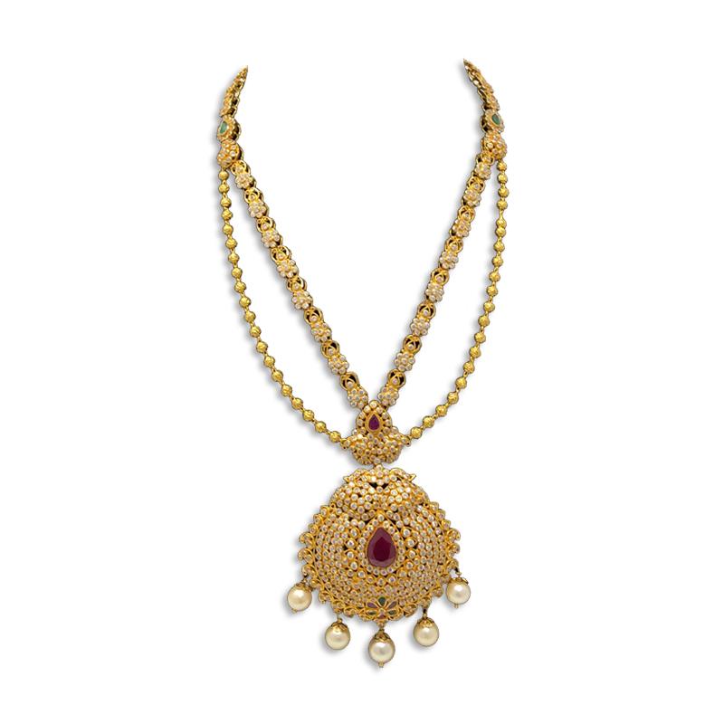 Long Gold Necklace Design Women's Jewellery Collection Kalyan | lupon ...