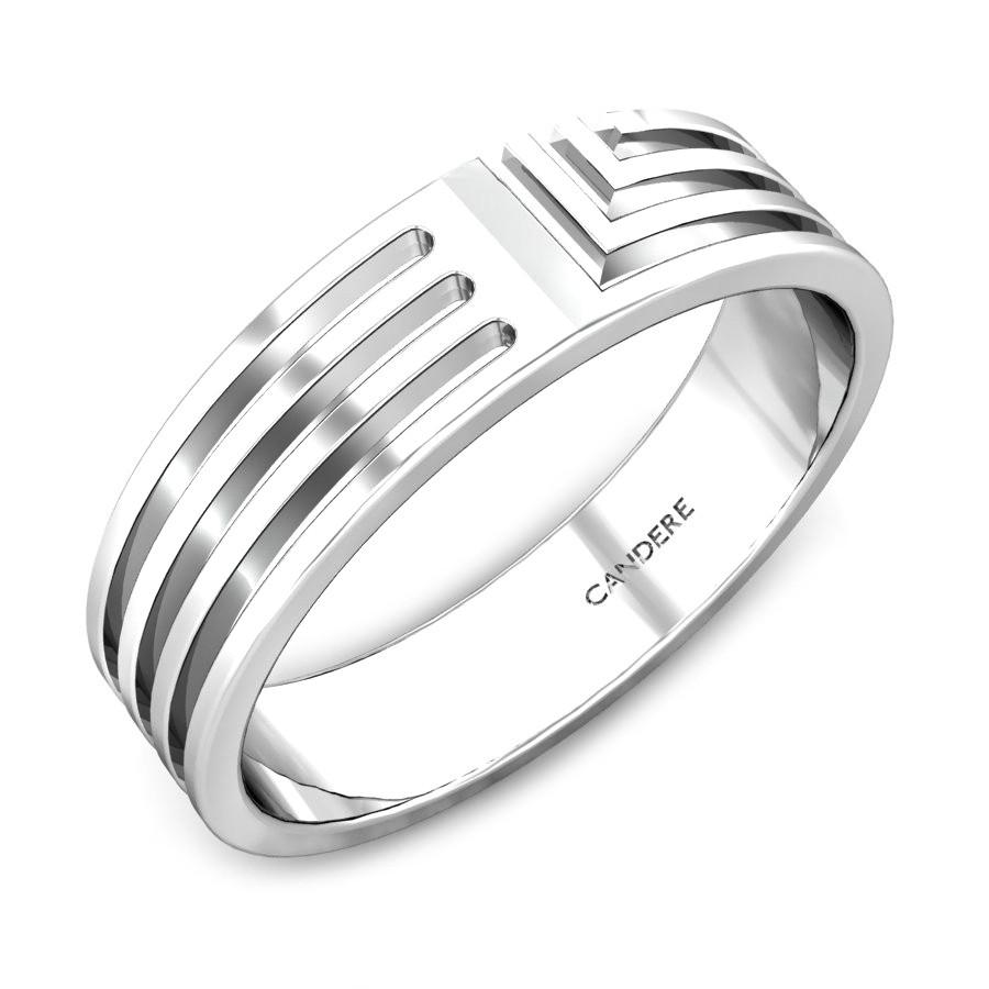 Buy Platinum Plated Elegant Love Forever Couple Adjustable Band Ring online  from Karat Cart