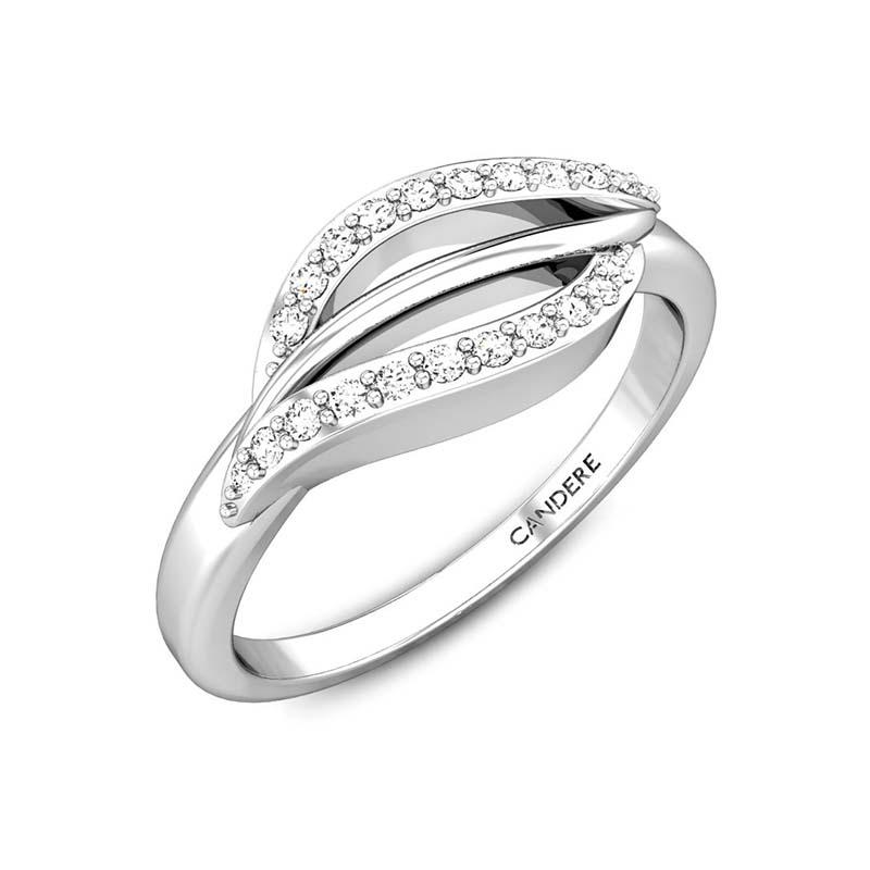 Buy Candere by Kalyan Jewellers Bis Hallmarked 18k (750) White Gold And  Diamond Promise Ring online
