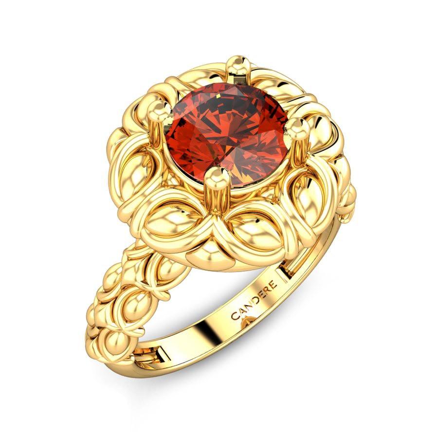 Certified Natural Hessonite Garnet Gemstone Ring in Panchdhatu Ring, Gomed  Ring, Chirstmas Gift for Her - Etsy