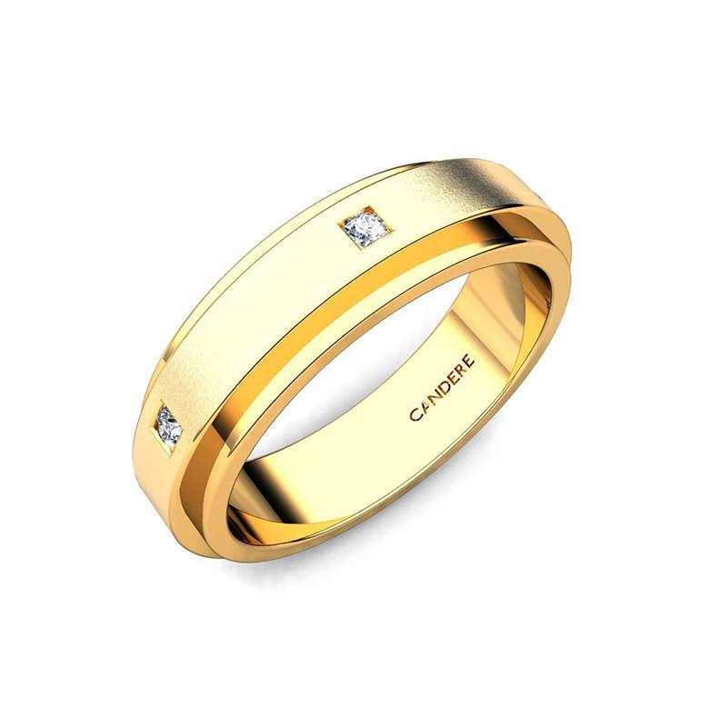 Buy CANDERE - A KALYAN JEWELLERS COMPANY 18k (750) Yellow Gold and Cubic  Zirconia Ring for Women at Amazon.in