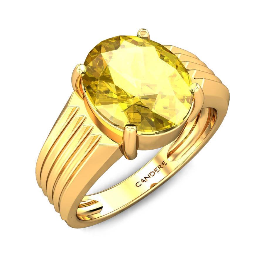Orange Stone with Diamond Latest Design High-Quality Gold Plated Ring -  Style A802 – Soni Fashion®