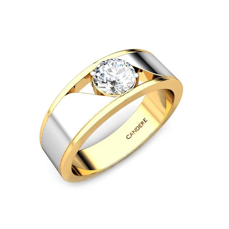 SKN Silver and Golden American Diamond Party Ring for Men & Boys (SKN-2107)  : Amazon.in: Jewellery