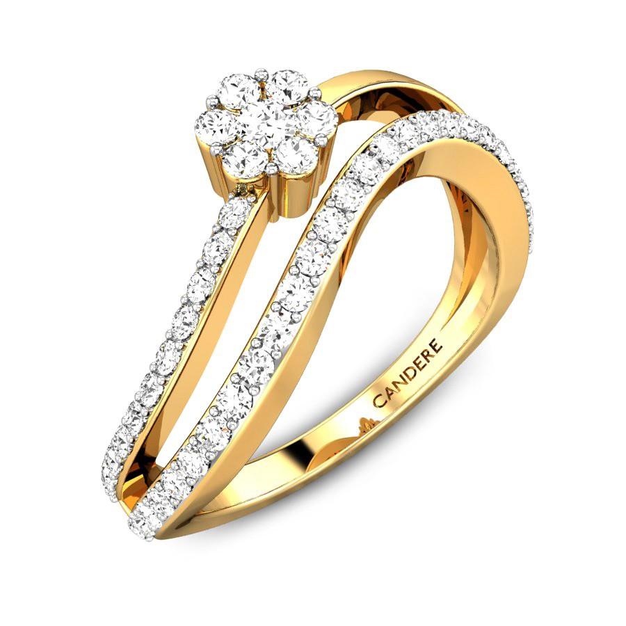 Buy 4 Layer Diamond Ring in India | Chungath Jewellery Online- Rs.  158,930.00