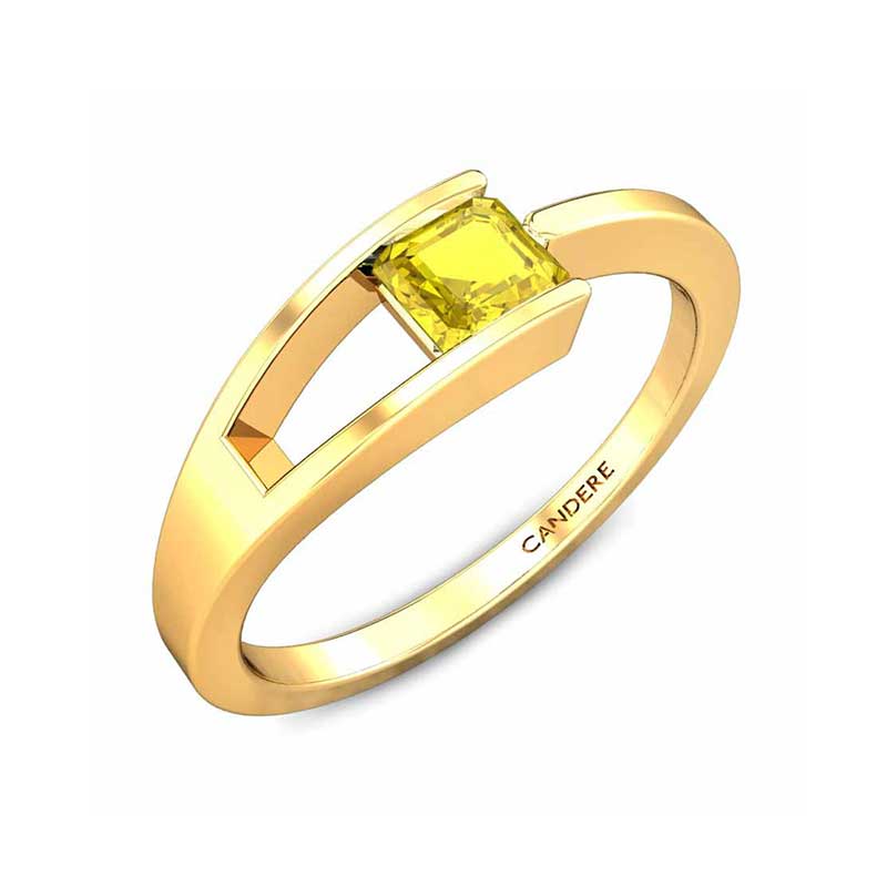 Citrine Quartz Yellow Heart 18 Karat Yellow Gold Valentine's Romantic Ring  For Sale at 1stDibs | valentine gold quartz, pushparagam stone ring design, pushparagam  ring