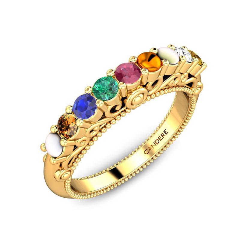 Gold(ring) 0.13 Caret Ladies Navratna Ring at best price in Ernakulam | ID:  21768016530