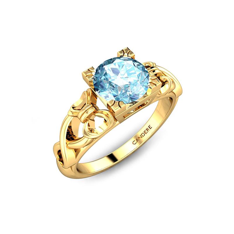 Buy 14k Gold Aquamarine Ring,diamond Eternity Ring,delicate Wedding Ring,pastel  Blue Engagement Ring,march Birthstone,minimalist Ring,prong Set Online in  India - Etsy