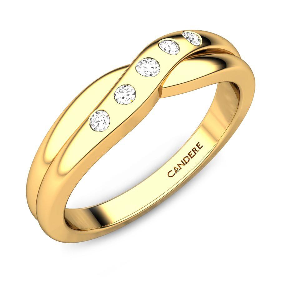 Buy Wedding Ring Set//gold Diamond Ring//hammered Diamond Engagement Ring//22k  Gold Engagement//artisan Diamond Ring//boho Engagement Ring Online in India  - Etsy
