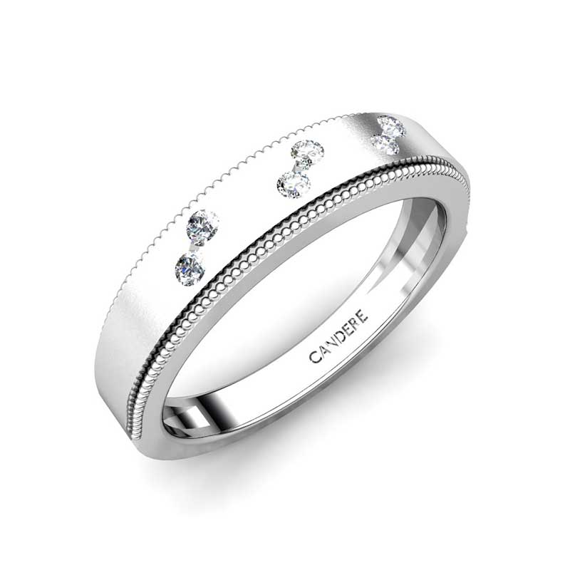 Eternal Bonds Platinum Band For Him-Candere by Kalyan Jewellers
