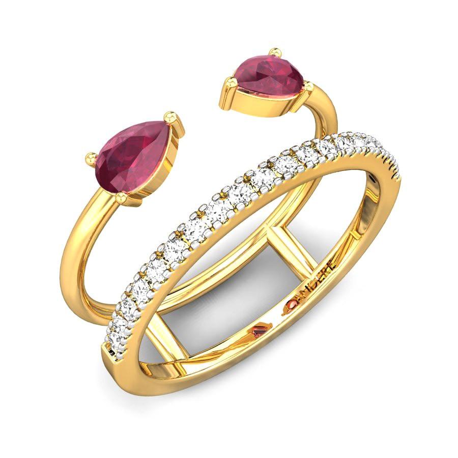 On 34th Gold-Tone Crystal Single Stone Band Ring, Created for Macy's |  CoolSprings Galleria