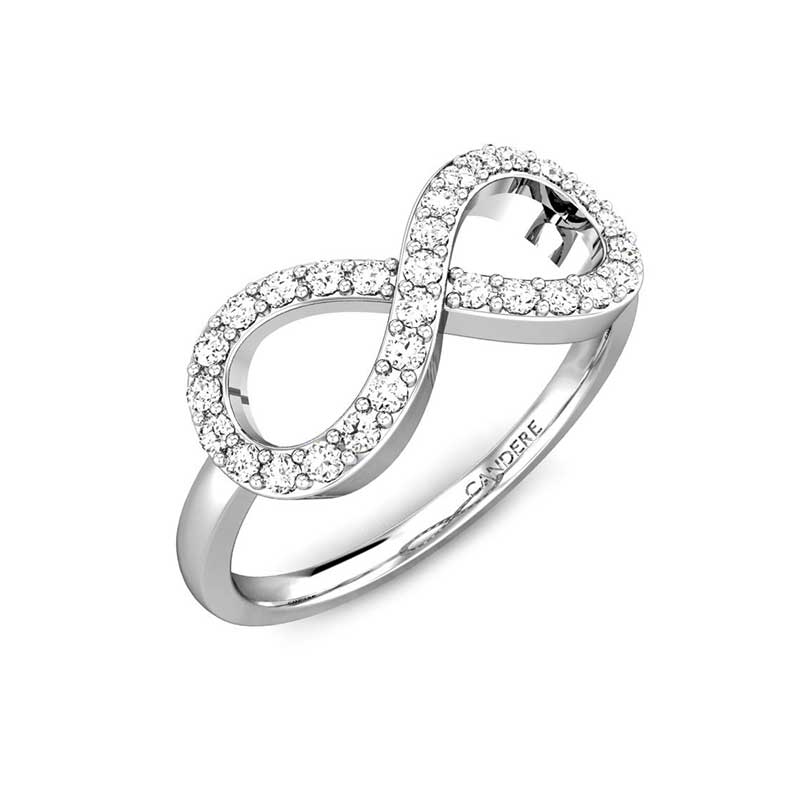 14ct White Gold Heart Shaped Diamond Ring 0.55ct
