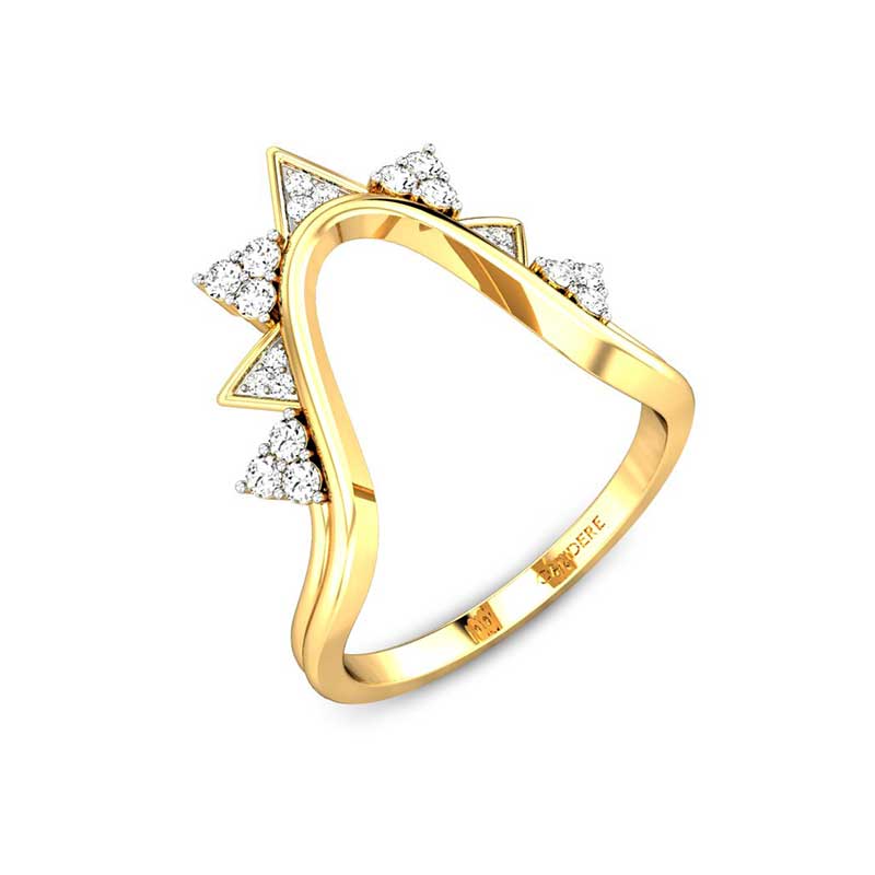 Half Carat Floral Vanki Diamond Ring – Mangalsutraonline