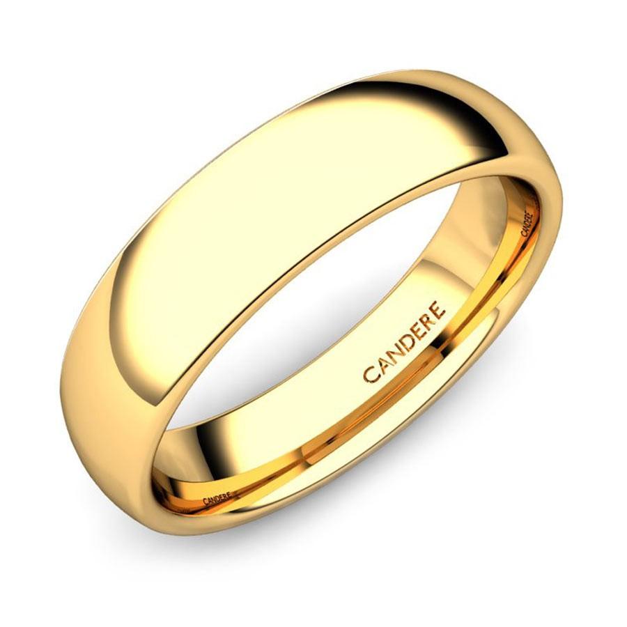 Genuine 14K solid gold band ring, Au585 gold stamped band ring for wed –  Spainjewelry