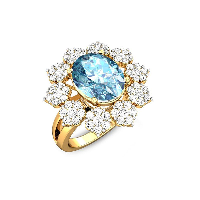 10.4CT Emerald Aquamarine Diamond Solitaire India | Ubuy