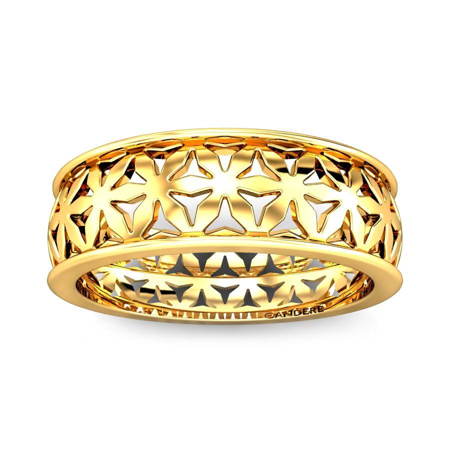 Simple Lite Weight Gold Rings For Ladies LR00103 | Pure Gold Jeweller