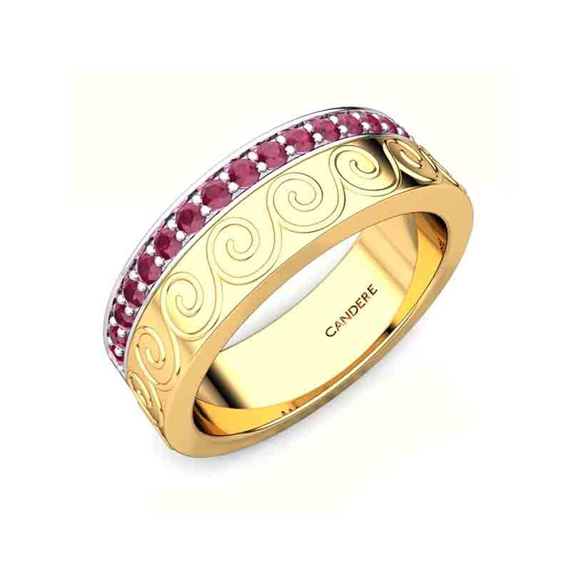 SPE Gold - Multi Heart Stone Gold Ring Online - Poonamallee