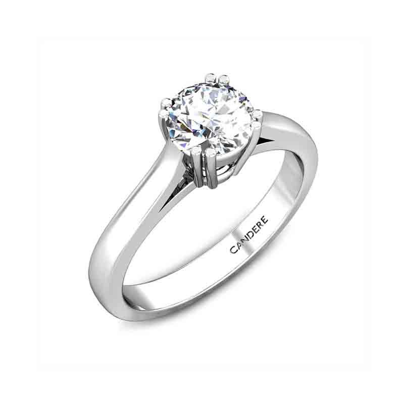 Single Diamond Platinum Ring for Men JL PT R-8002