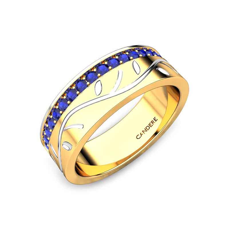 1 Gram Gold Forming Blue Stone With Diamond Artisanal Design Ring - Style  A885, सोने की अंगूठी - Soni Fashion, Rajkot | ID: 2849142565073