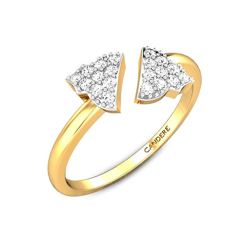 Malabar Gold and Diamonds 18 KT (750) Rose gold Heart to Heart Casual Ring  Valentine's day collection for women : Amazon.in: Jewellery