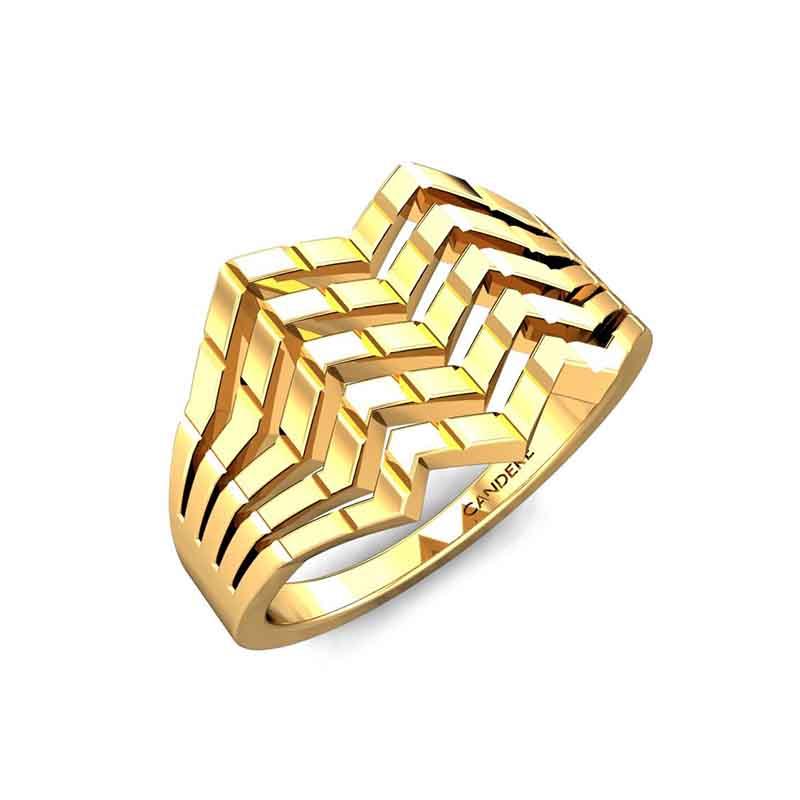 Khazana Jewellery - The contemporary-style floral and leaf motif of this  classic ring, work best to highlight a graceful style over those  webcam-assisted office meets. So put it on and get ready
