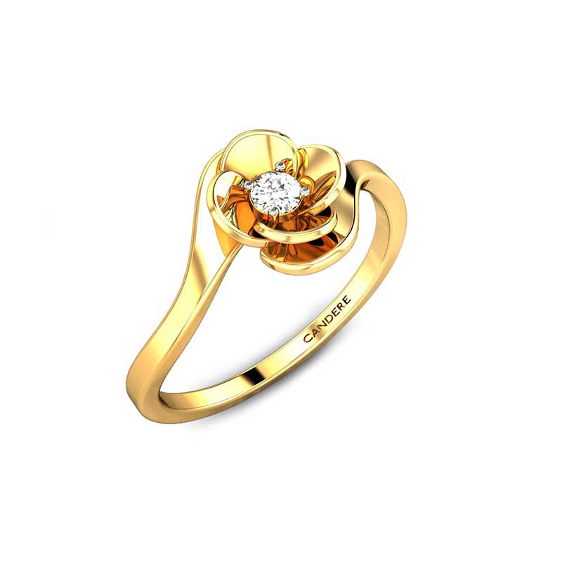 Buy CANDERE A KALYAN JEWELLERS COMPANY 18KT Rose Gold Diamond Finger Ring  1.77 Gm - Ring Diamond for Women 22309818 | Myntra