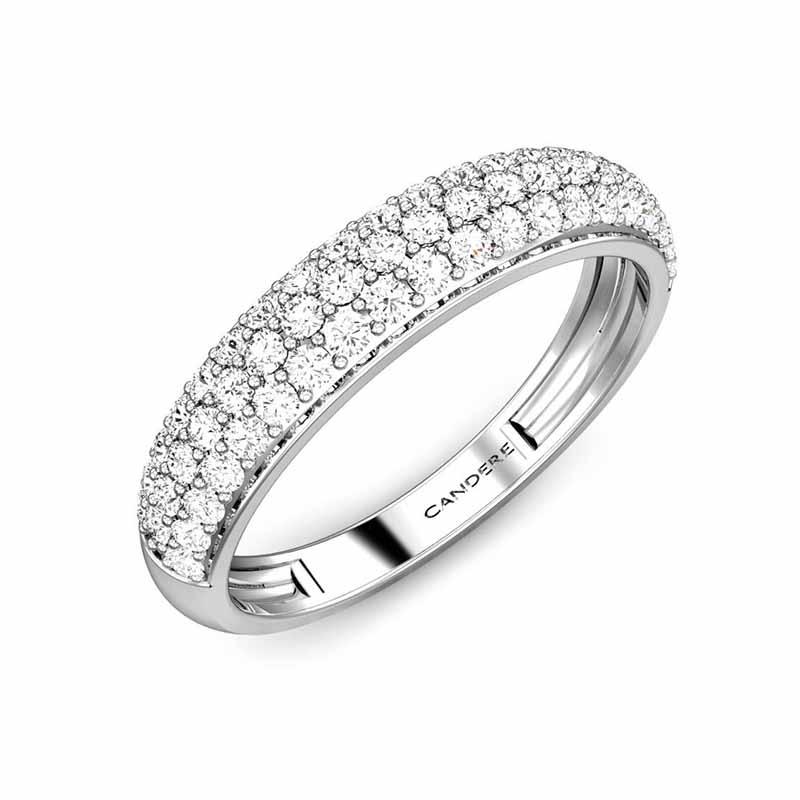 Platinum and diamond wedding rings