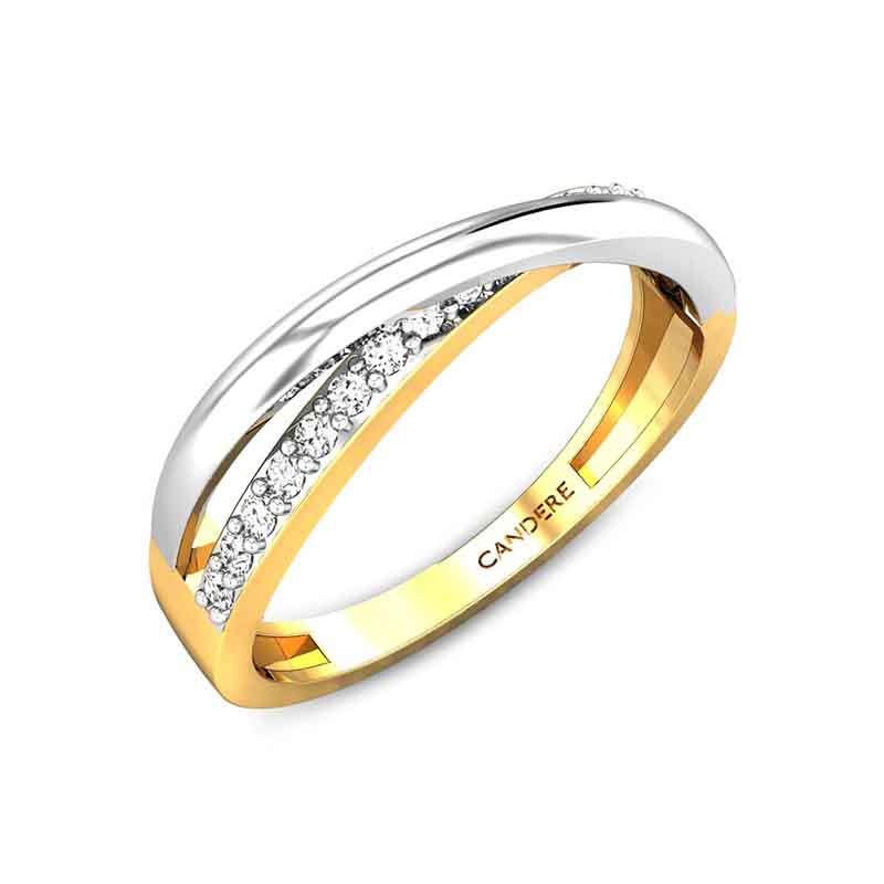 Titanium Golden Ring For Couples Inlaid Cubic Zirconia Luxury and Fashion  Fluted Stripe Design | Stainless steel wedding ring, Steel wedding ring,  Wedding ring bands