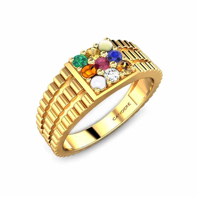 Beautiful Gold Imitation Forming Finger Ring Designs For Men FR1395