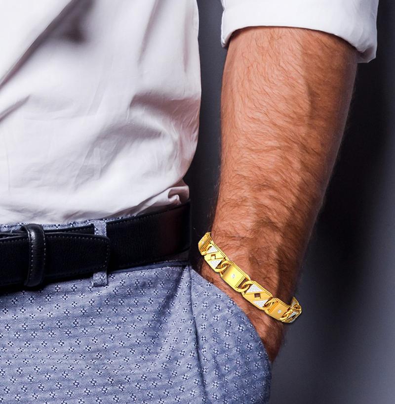 Custom Mens Gold Bracelet Styles 